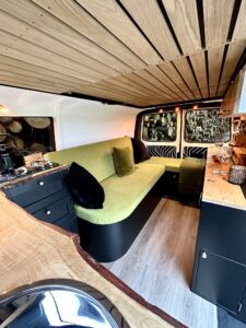 Interior View Of A Handbuilt VW Campervan by Brown Bird and Company