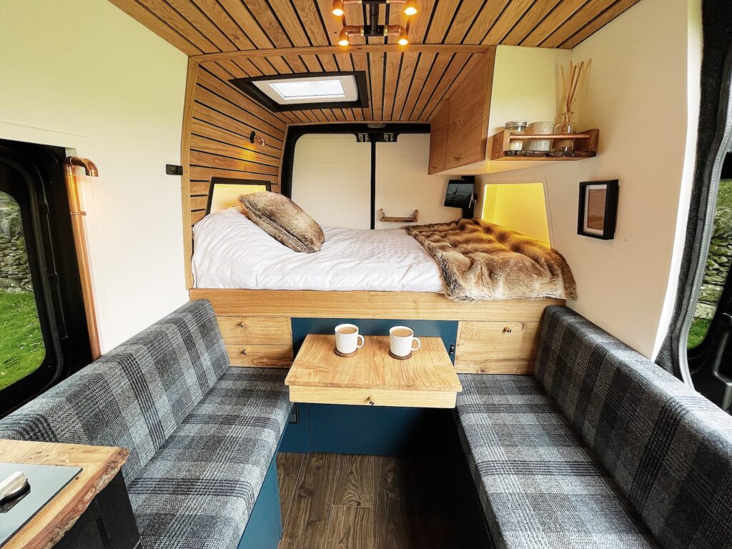 Campervan Interior Scottish Themed Brown Bird and Company