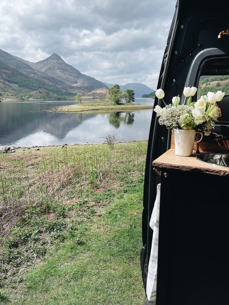 Scottish Loch View From A Campervan by Brown Bird and Company