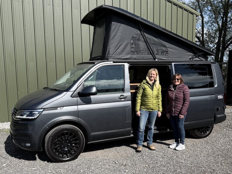 Lundy Winner Two Ladies with a T6 campervan